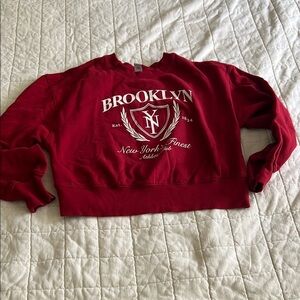 Old Navy Brooklyn Red Crewmeck Sweatshirt